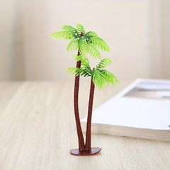 10pcs Mini Plastic Coconut Palm Trees Simulation Bonsai Home Decor
