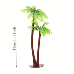 10pcs Mini Plastic Coconut Palm Trees Simulation Bonsai Home Decor