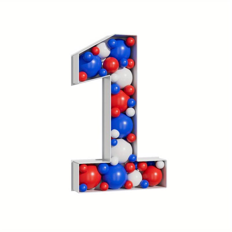 1st Birthday Number Mosaic Balloon Frame 36Inch