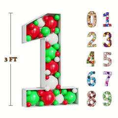 1st Birthday Number Mosaic Balloon Frame 36Inch