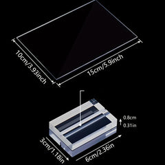10pcs Acrylic Blank Sign Plate With Base Transparent Acrylic Shelf Wedding DIY