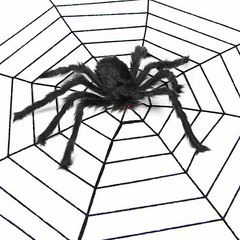 Halloween Artificial Spider Props Party Decoration Spider Web Plush Spider