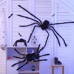 Halloween Artificial Spider Props Party Decoration Spider Web Plush Spider