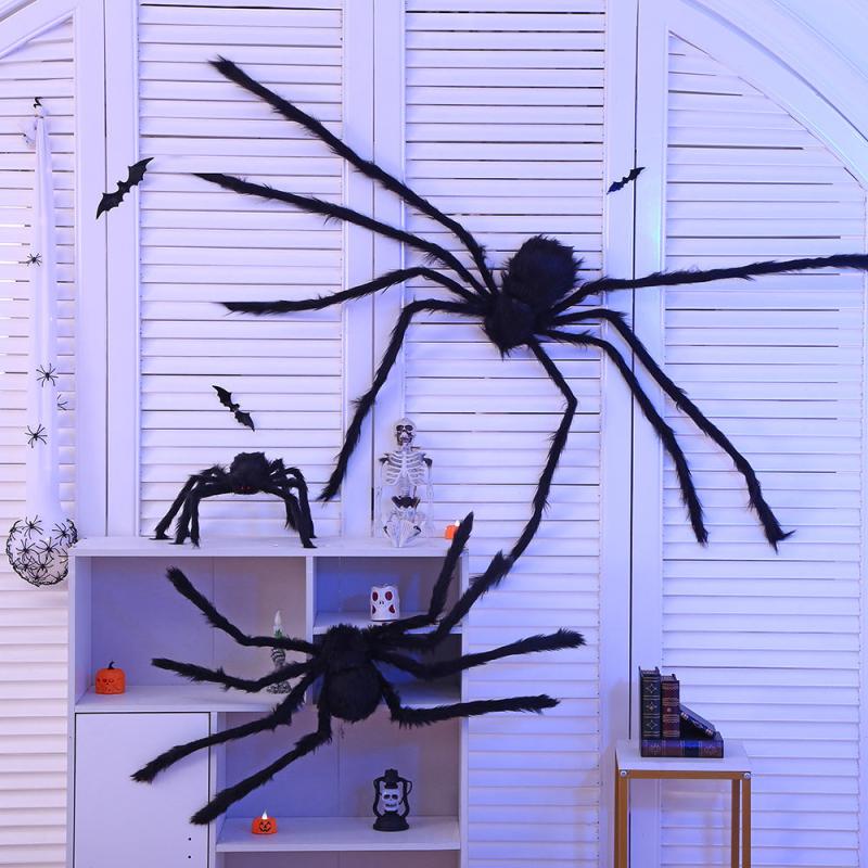 Halloween Artificial Spider Props Party Decoration Spider Web Plush Spider