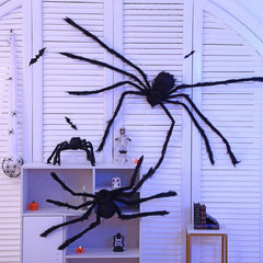 Halloween Artificial Spider Props Party Decoration Spider Web Plush Spider