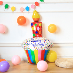 Happy Birthday Cake Foil Balloons for Girls and Boys Birthdays