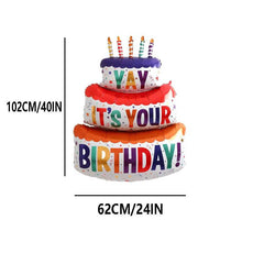 Happy Birthday Cake Foil Balloons for Girls and Boys Birthdays