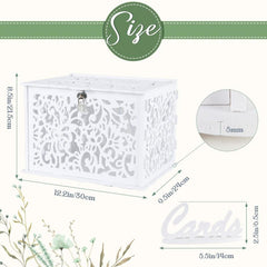 Wedding Card Box With Lock PVC Gift Card Box For Wedding Decorations