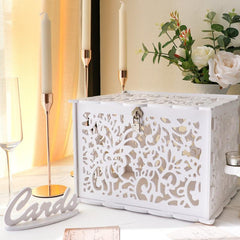 Wedding Card Box With Lock PVC Gift Card Box For Wedding Decorations