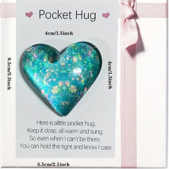 Pocket Hugging Heart Love Gift Glass Glitter Decor Girls Women Birthday Wedding