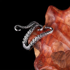 Octopus Tentacles Ring Adjustable Split Ring Retro Birthday Gift
