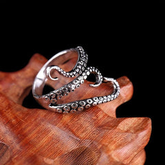 Octopus Tentacles Ring Adjustable Split Ring Retro Birthday Gift