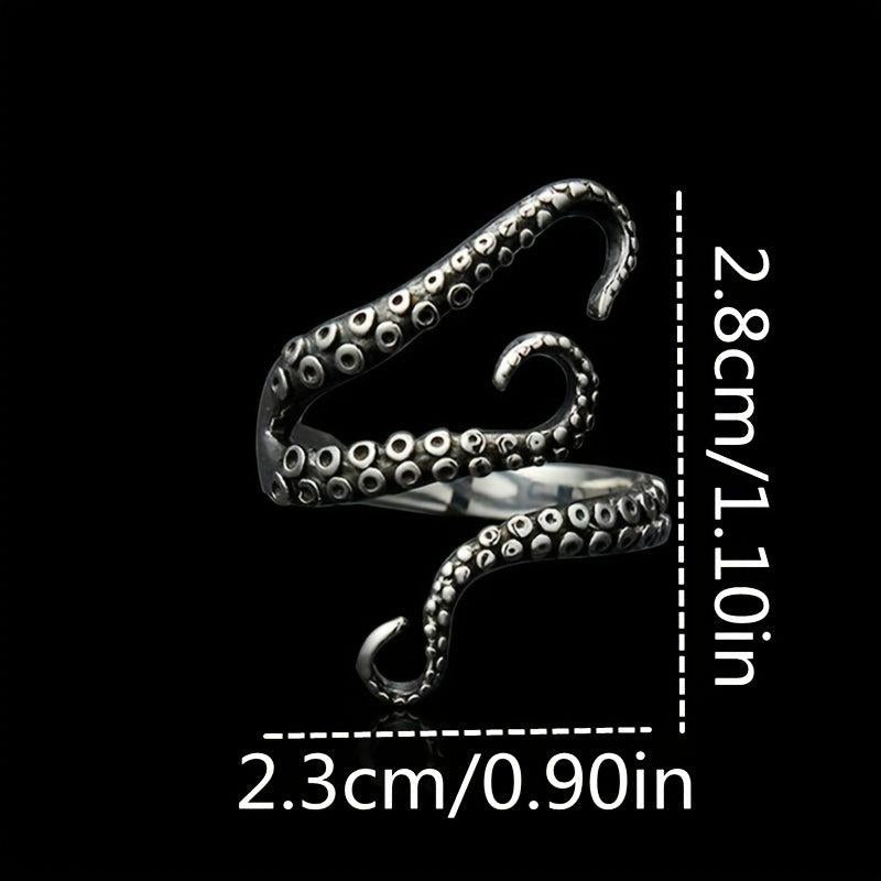 Octopus Tentacles Ring Adjustable Split Ring Retro Birthday Gift
