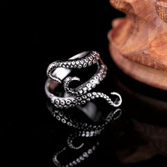 Octopus Tentacles Ring Adjustable Split Ring Retro Birthday Gift
