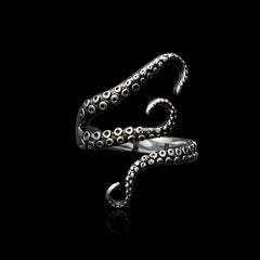 Octopus Tentacles Ring Adjustable Split Ring Retro Birthday Gift