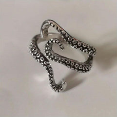 Octopus Tentacles Ring Adjustable Split Ring Retro Birthday Gift