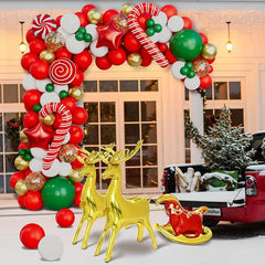 130pcs Christmas Balloons Garland Arch Kit Red Green Party Decorations