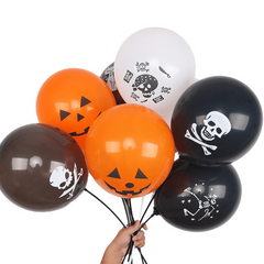 10pcs Halloween Balloon Decoration Pumpkin Skull Head
