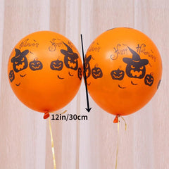 10pcs Halloween Balloon Decoration Pumpkin Skull Head