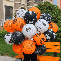 10pcs Halloween Balloon Decoration Pumpkin Skull Head