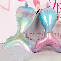 20pcs Mermaid Tail Balloon Theme Party Birthday Decoration Aluminum Film Balloon