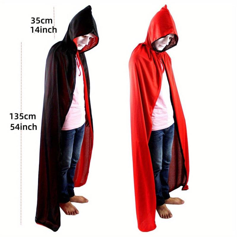 Vampires Hooded Cloak Red Dracula Cap Cosplay Costume Accessories