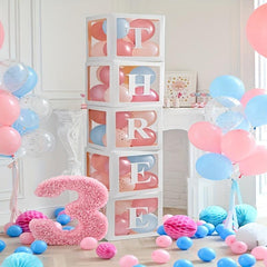 Balloon Box Decorations 5 Boxes 52 Letters 2 Sets A Matched Birthday Proposal