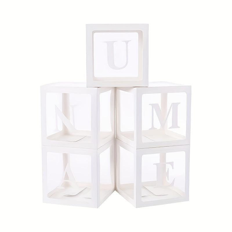 Balloon Box Decorations 5 Boxes 52 Letters 2 Sets A Matched Birthday Proposal