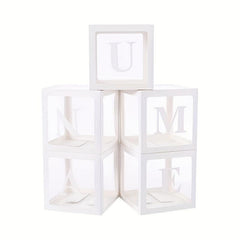 Balloon Box Decorations 5 Boxes 52 Letters 2 Sets A Matched Birthday Proposal