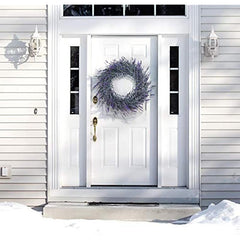 Lavender Wreath for Front Door Decor - All Seasons Farmhouse Wall Window Wedd