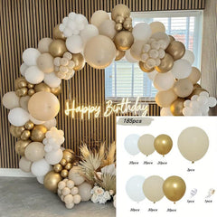 185pcs Platinum Latex Balloon Garland Arch Set for Party Decoration