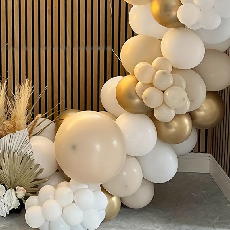 185pcs Platinum Latex Balloon Garland Arch Set for Party Decoration