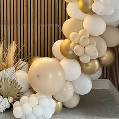 185pcs Platinum Latex Balloon Garland Arch Set for Party Decoration