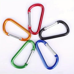 Large Aluminum D ring Keychain With Buckle Clip - Outdoor Backpacking Essential