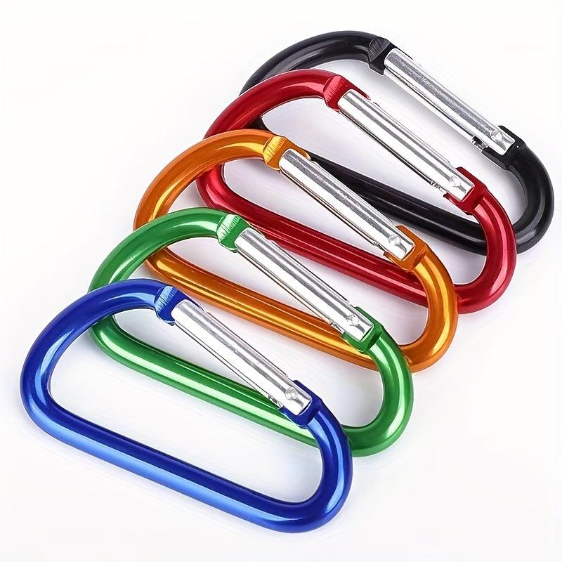 Large Aluminum D ring Keychain With Buckle Clip - Outdoor Backpacking Essential