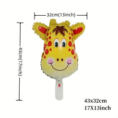 6pcs Forest Animal Head Balloons, Party Decorations & Photos, Kids' Birthdays