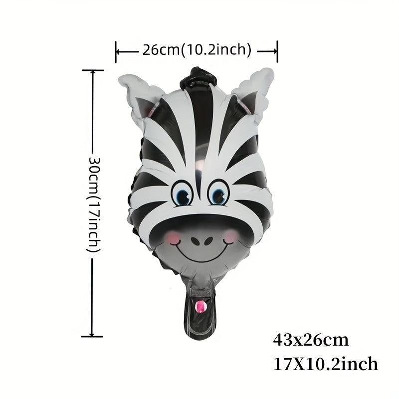 6pcs Forest Animal Head Balloons, Party Decorations & Photos, Kids' Birthdays