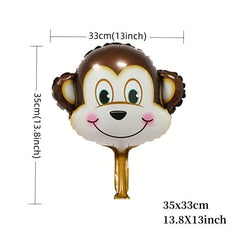 6pcs Forest Animal Head Balloons, Party Decorations & Photos, Kids' Birthdays
