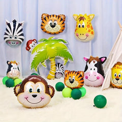 6pcs Forest Animal Head Balloons, Party Decorations & Photos, Kids' Birthdays