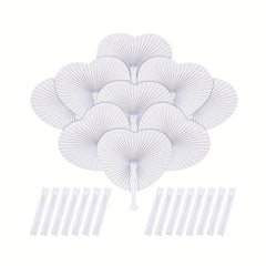 12pcs Advertising Promotion Fan Paper Fan Travel Fan Round Paper Fan