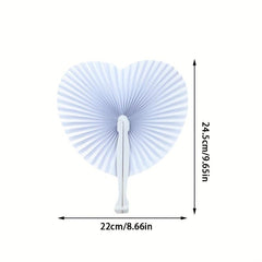 12pcs Advertising Promotion Fan Paper Fan Travel Fan Round Paper Fan