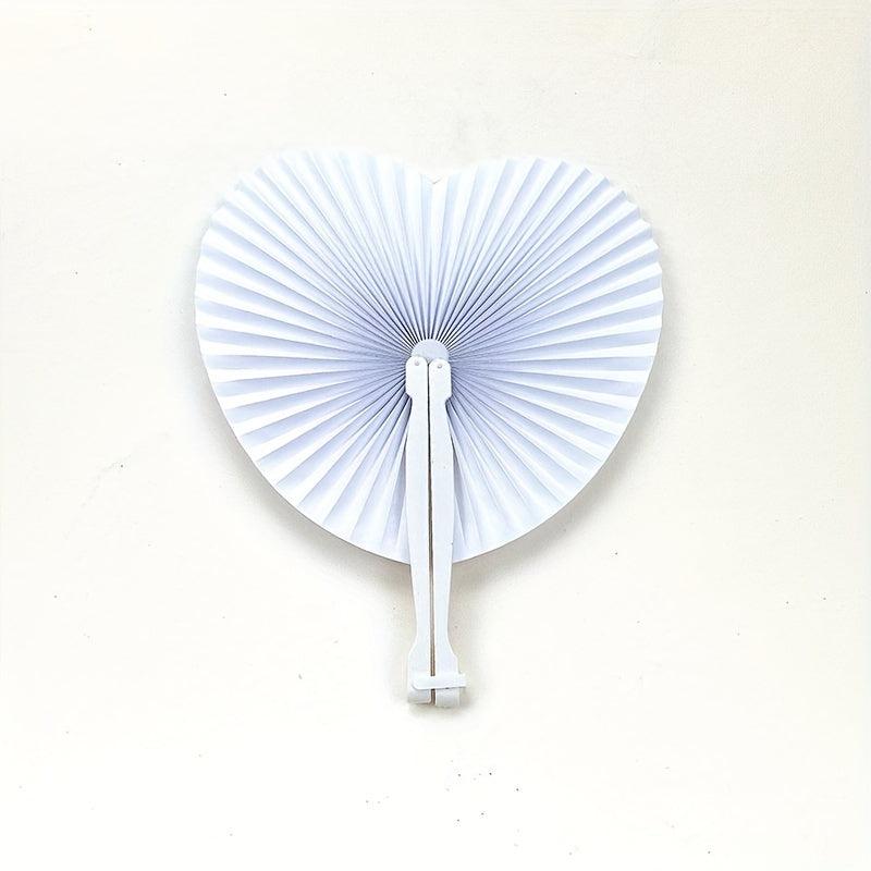 12pcs Advertising Promotion Fan Paper Fan Travel Fan Round Paper Fan