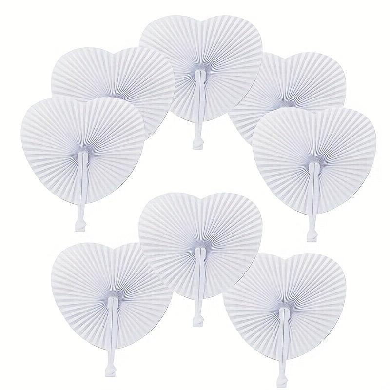 12pcs Advertising Promotion Fan Paper Fan Travel Fan Round Paper Fan