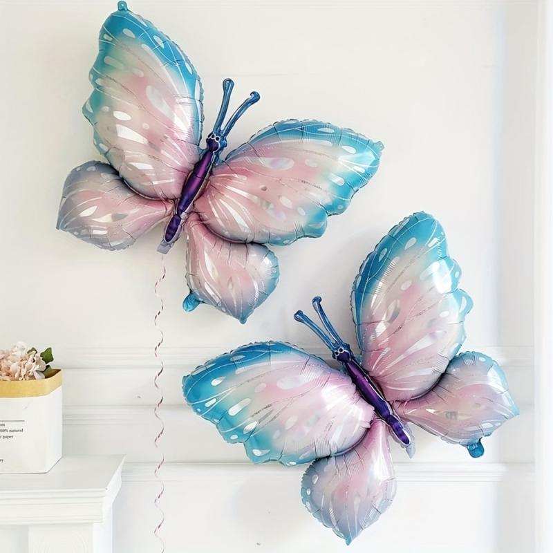 11pcs Set 101 Huge Butterfly Balloons Purple Number Foil Mylar Balloon
