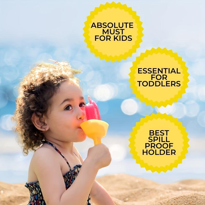 1pc Drip Popsicle Holder with Straw - Summer Party Supplies