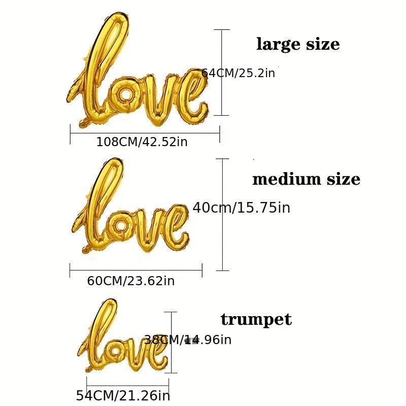 Romantic Love Letter Foil Balloon for Weddings and Parties