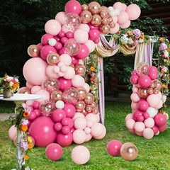 185pcs Pink Balloon Garland Arch Kit for Birthday Princess Theme Baby Shower