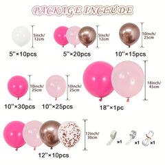 185pcs Pink Balloon Garland Arch Kit for Birthday Princess Theme Baby Shower