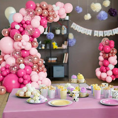 185pcs Pink Balloon Garland Arch Kit for Birthday Princess Theme Baby Shower