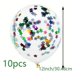20pcs Star Confetti Latex Balloons Wedding Party Decorations
